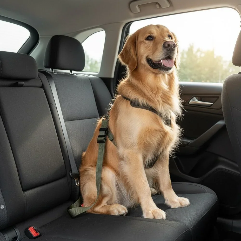 2 Pack ,Dog Seat Belt Leash Pet Seatbelt Car ELASTIC Safety Adjustable Harness